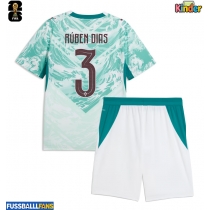Portugal Ruben Dias #3 Auswärts Trikotsatz Kinder WM 2026 Kurzarm (+ Kurze Hosen)